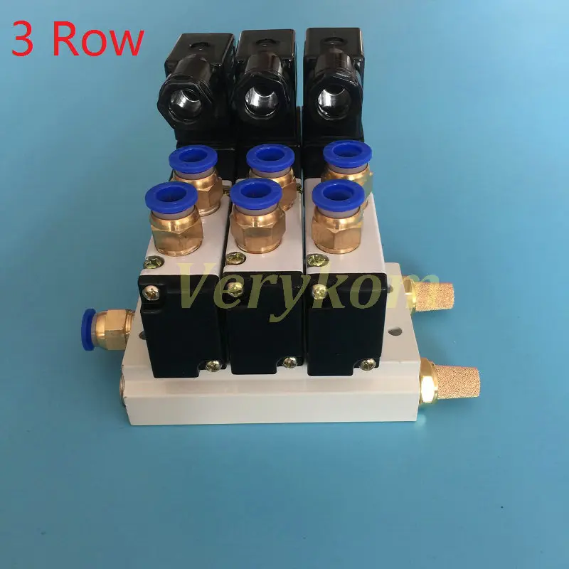 4V410-15 1/" bsp Pneuamtic электромагнитный клапан блок с глушителем цокольная основа коллектор DC 12v 24v AC 110v 220v 2 до 20 Way