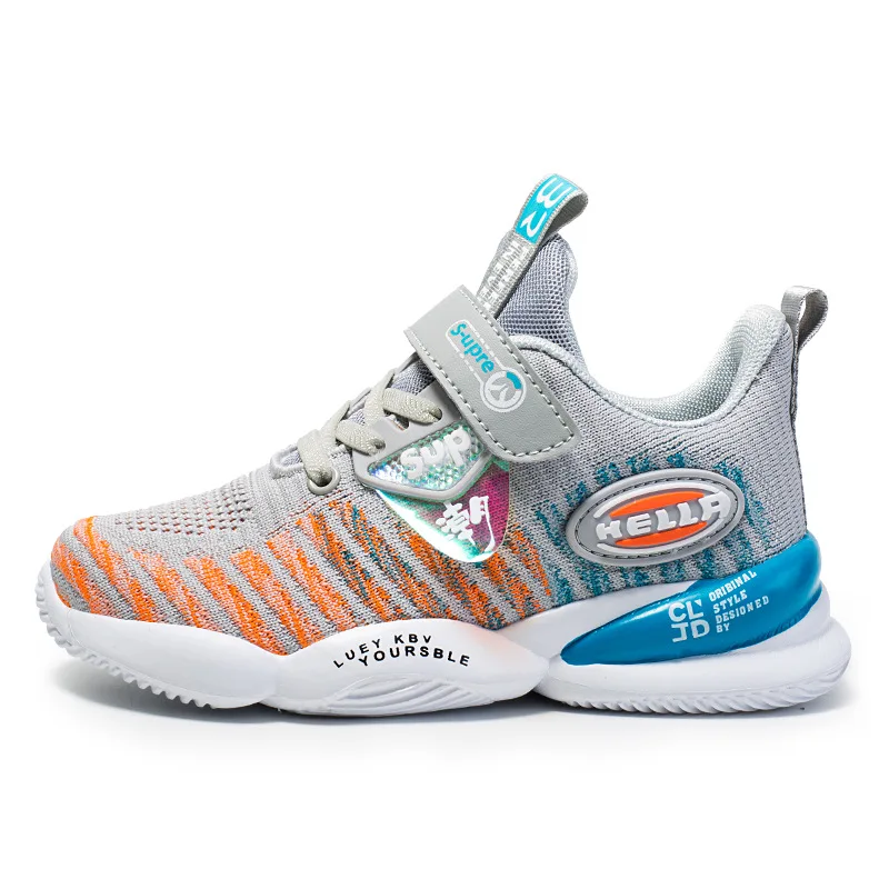 

Men's And Women's Children's Sports Shoes Spring And Autumn New Flying Woven Velcro Men's Sports Running Shoes