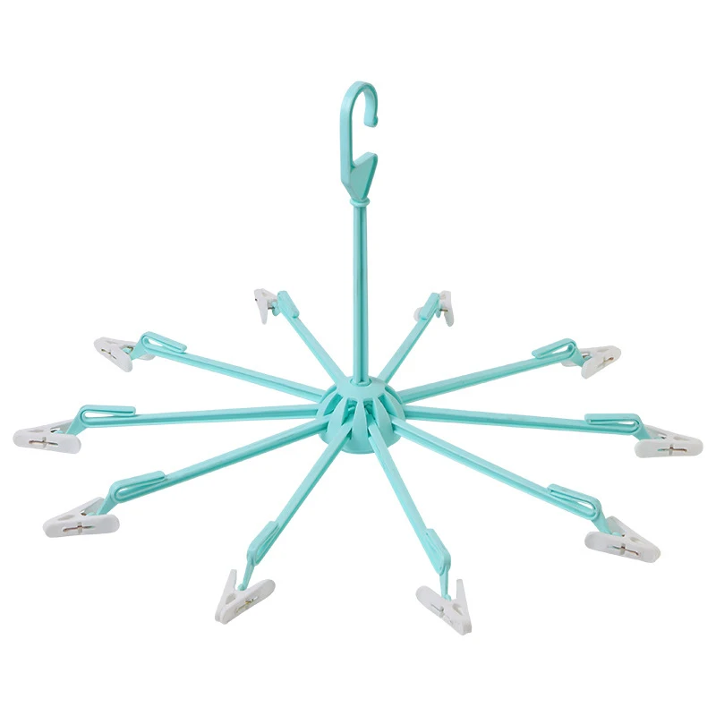 

10 Clip Folding Drying Rack Underwear Socks Clip Multi-functional Clothes Rack Clothes Hangers Organizer Holder Storage Racks