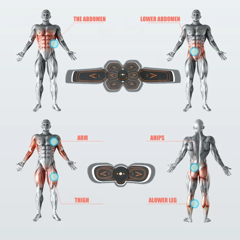 Брюшное приспособление для тренировки мускул ABS EMS Стимулятор потеря веса тела массаж тренажерный зал живот руки ноги фитнес мышцы тренажер