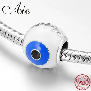 

Hot 925 Sterling Silver Hollow out Evil blue eye Enamel Charms Beads Fit Original Pandora Charm Bracelet Jewelry making