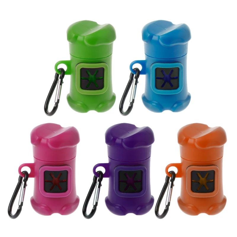 Dispensador de basura con forma de hueso para perro, caja dispensadora de basura para residuos de perro, porta bolsas
