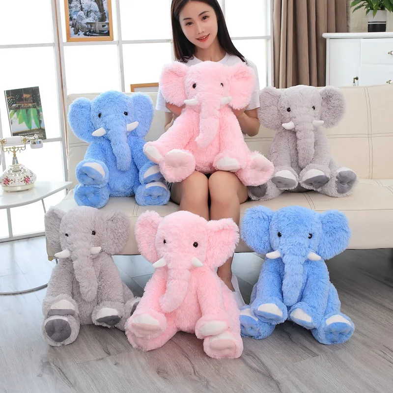 

50cm Cute Infant Plush Elephant Toy Soft Appease Elephant Playmate Calm Doll Baby Toy Elephant Pillow Stuffed Doll Xmas Gifts