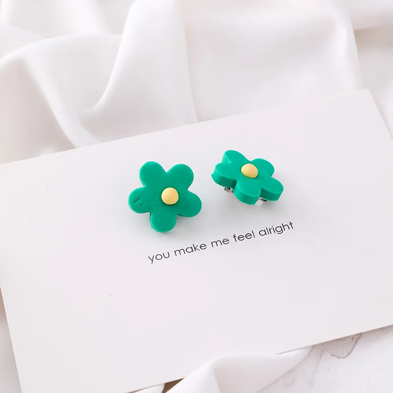 Ear Clips Green Детские серьги для молодой женщины дети Ушная клипса пирсинг сплав клипсы без пирсинга клипсы бижутерия женские серьги - Окраска металла: Ear Clips Green