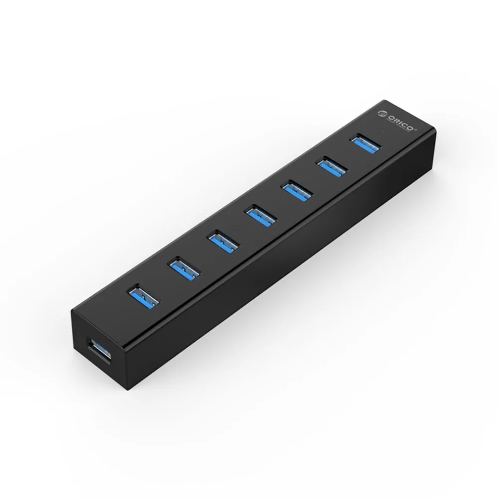 Алюминиевый круглый 7 Порты USB3.0 концентратор для MAC Тетрадь идеально серебро