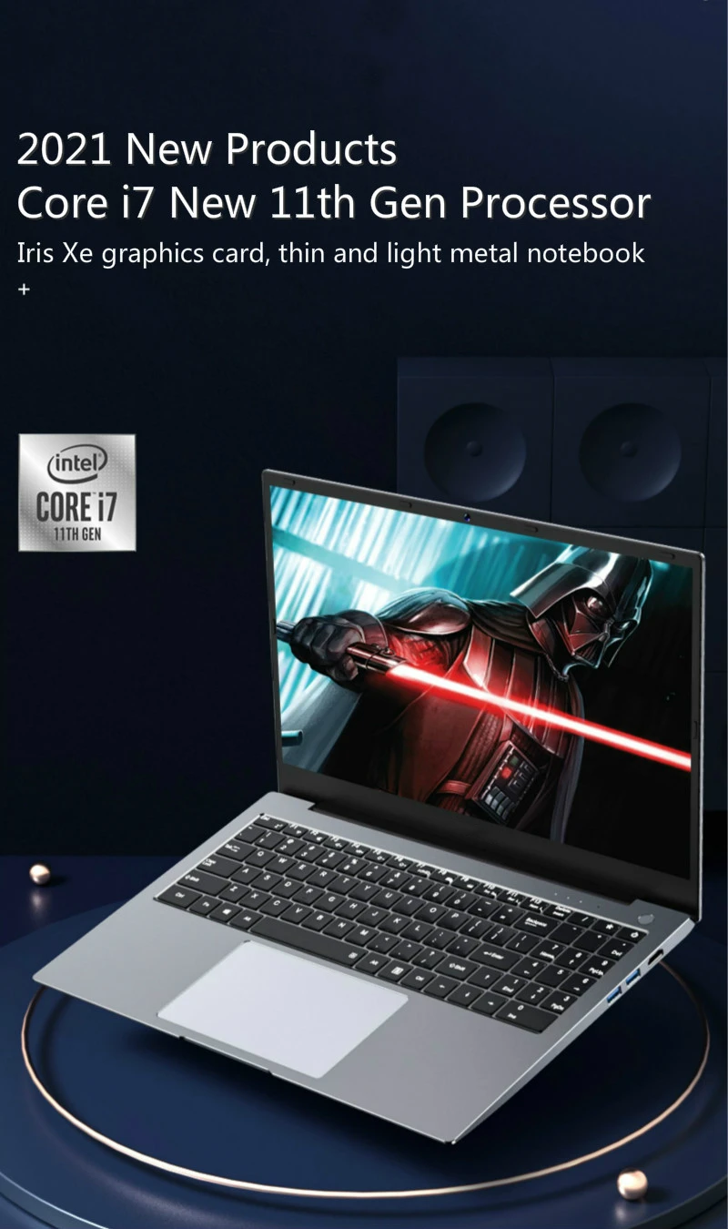 New 11th Gen 15.6 Inch Gaming Laptop Intel Core i7 1165G7 NVIDIA MX 450 64GB DDR4 Fingerprint Notebook Windows 10 WiF Ultrabook