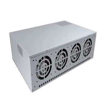 

8 Graphics Server 4 Generation Mining Machine Chassis ATX Single Power Supply with 4 * 12cm Cooling Ball Fan