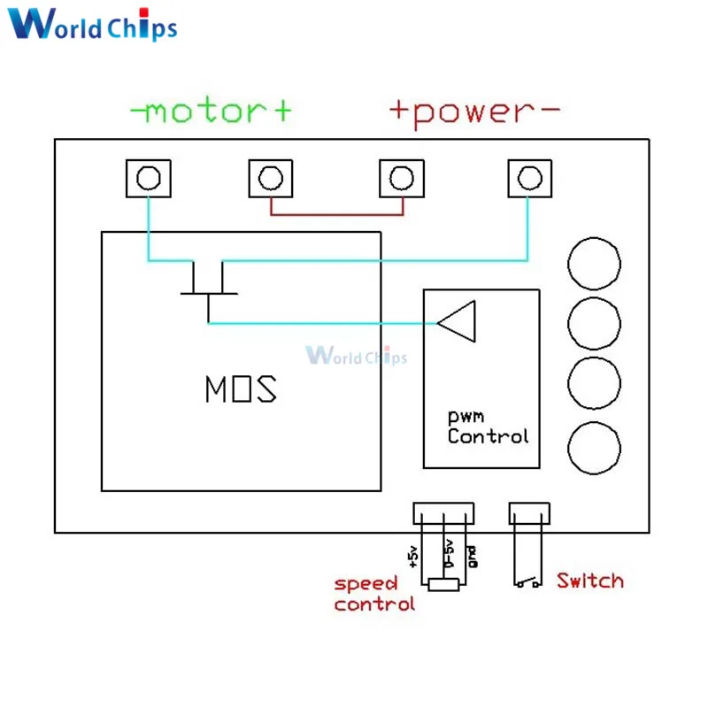 Высокомощный модуль управления скоростью двигателя HHO RC Driver PWM 12 В 24 48 60 А