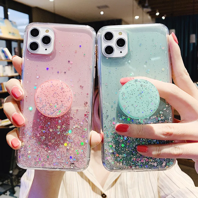 Phone Case For Samsung Galaxy S20 Ultra S10 S9 S8 Plus Note 10 Lite A51 A71 A10 A20 A30 A30S A50 A70 Bling Glitter | Мобильные