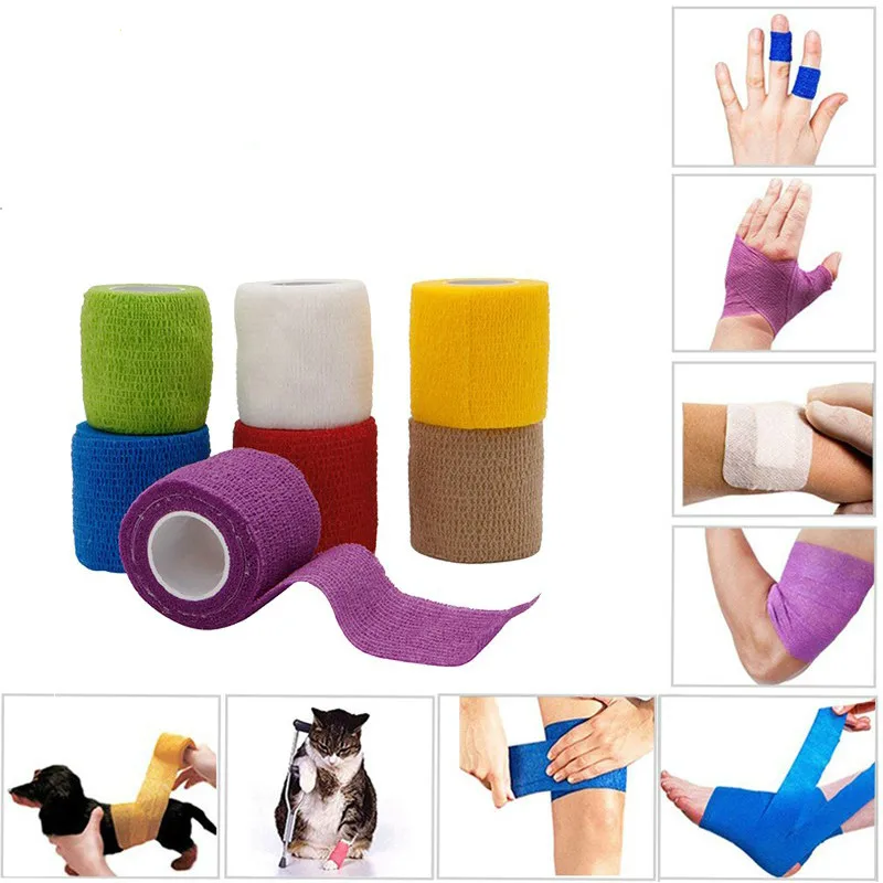 Elastic Bandage Gauze Roll Wound Dressing Nursing Emergency Care Muscle Tape For Knee Support First Aid Tool | Спорт и развлечения
