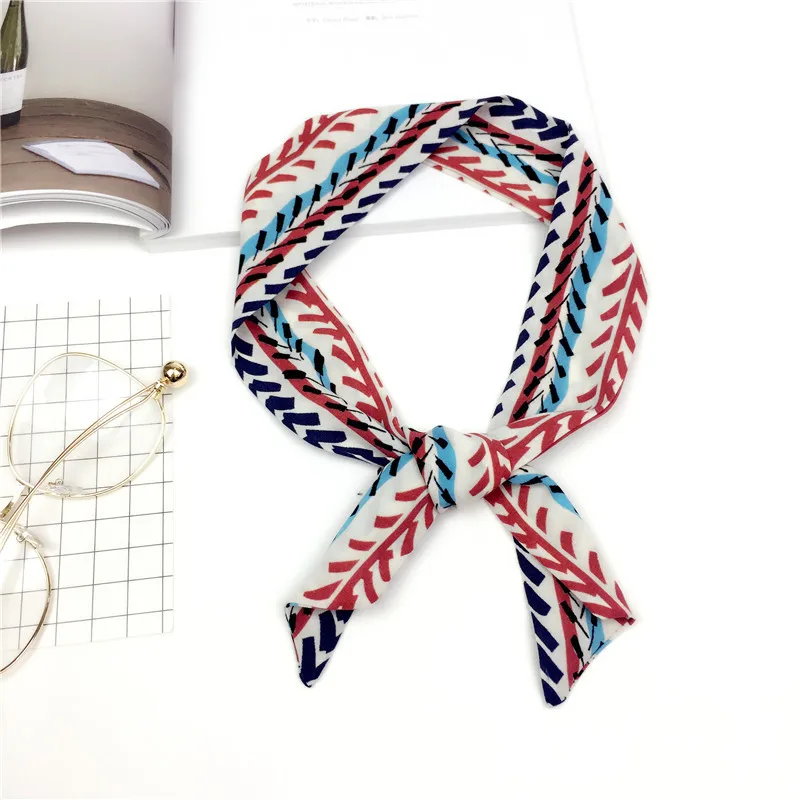4 Wicker white La MaxPa шарф узкий шарф диагональная полоска маленький шарф саржевая сумка стример дикий шарф тонкая узкая лента для волос женский k2363 - Цвет: 4 Wicker white