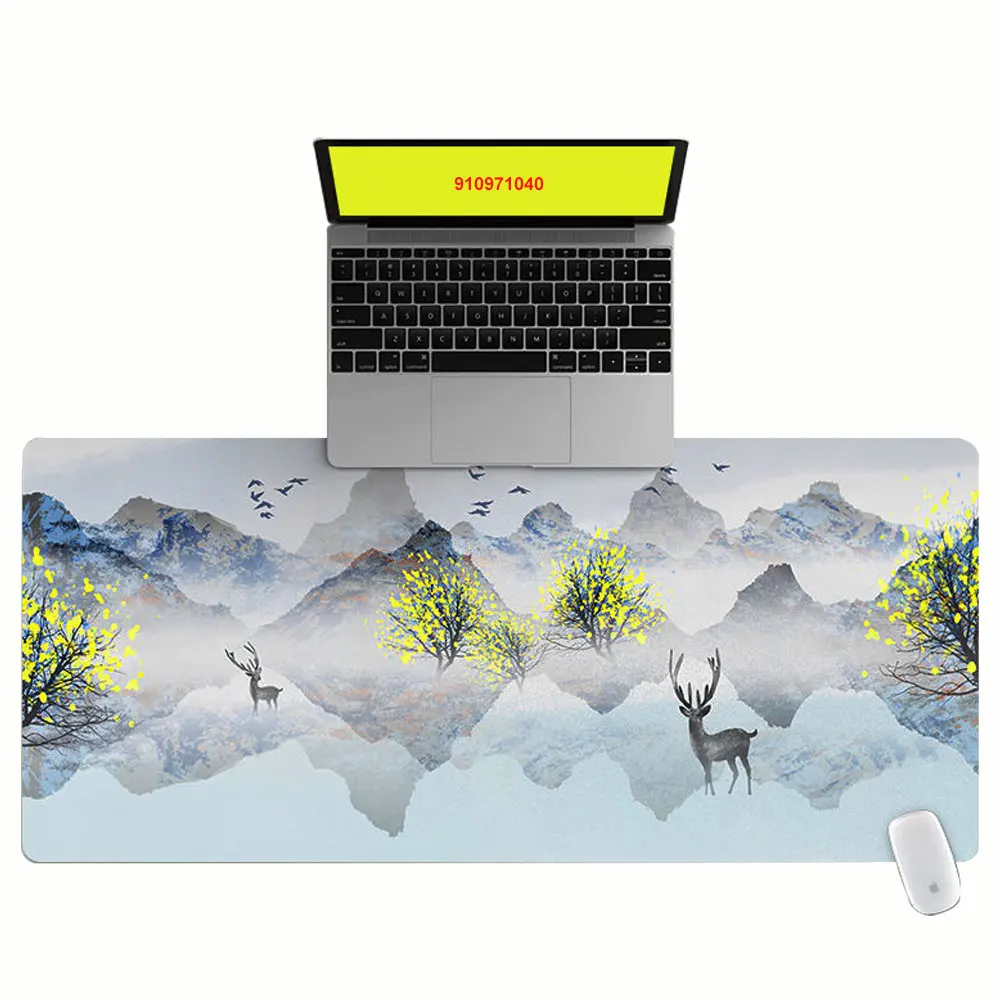 Large XXL Office Computer Desk Mat Table Keyboard Big Mouse Pad Elk Pattern Laptop Cushion Desk Non-slip Mat Gamer Mousepad Mat