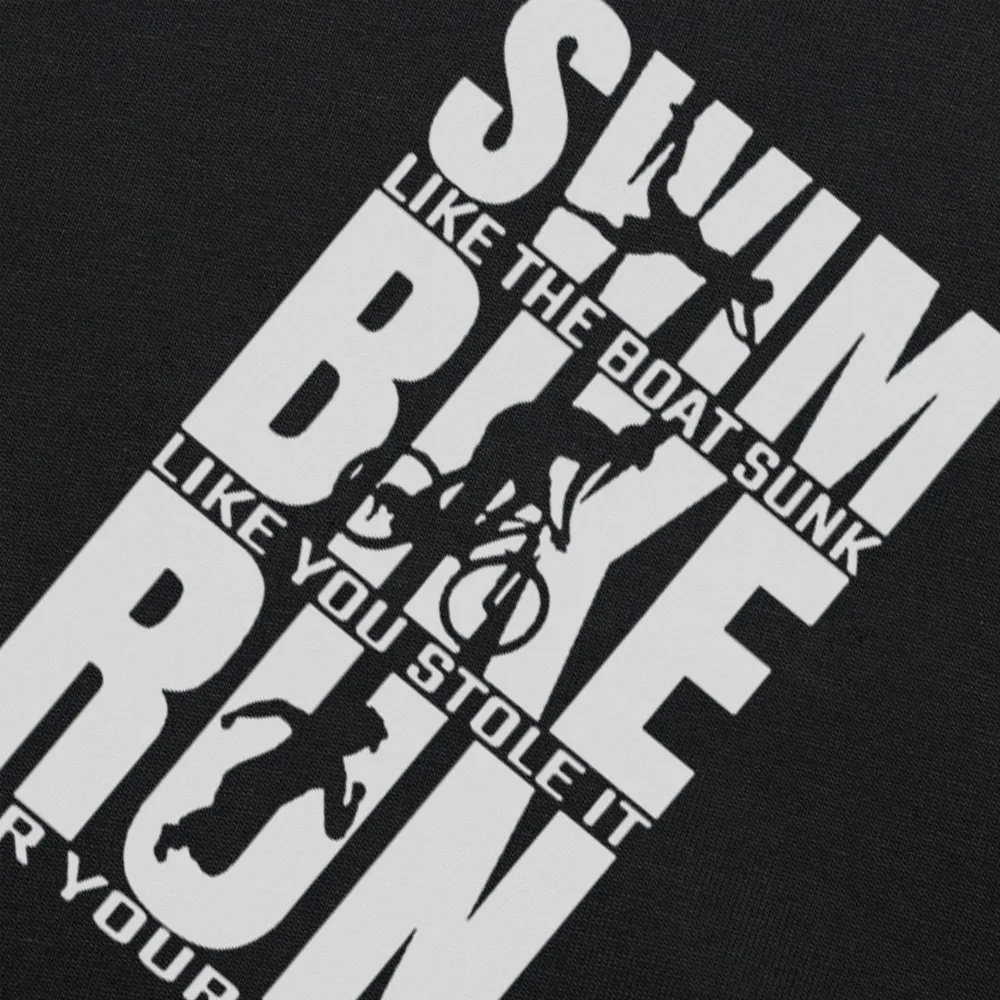 Троеборье Триатлон Runninger Пловцы бикинги забавная футболка мужская летняя