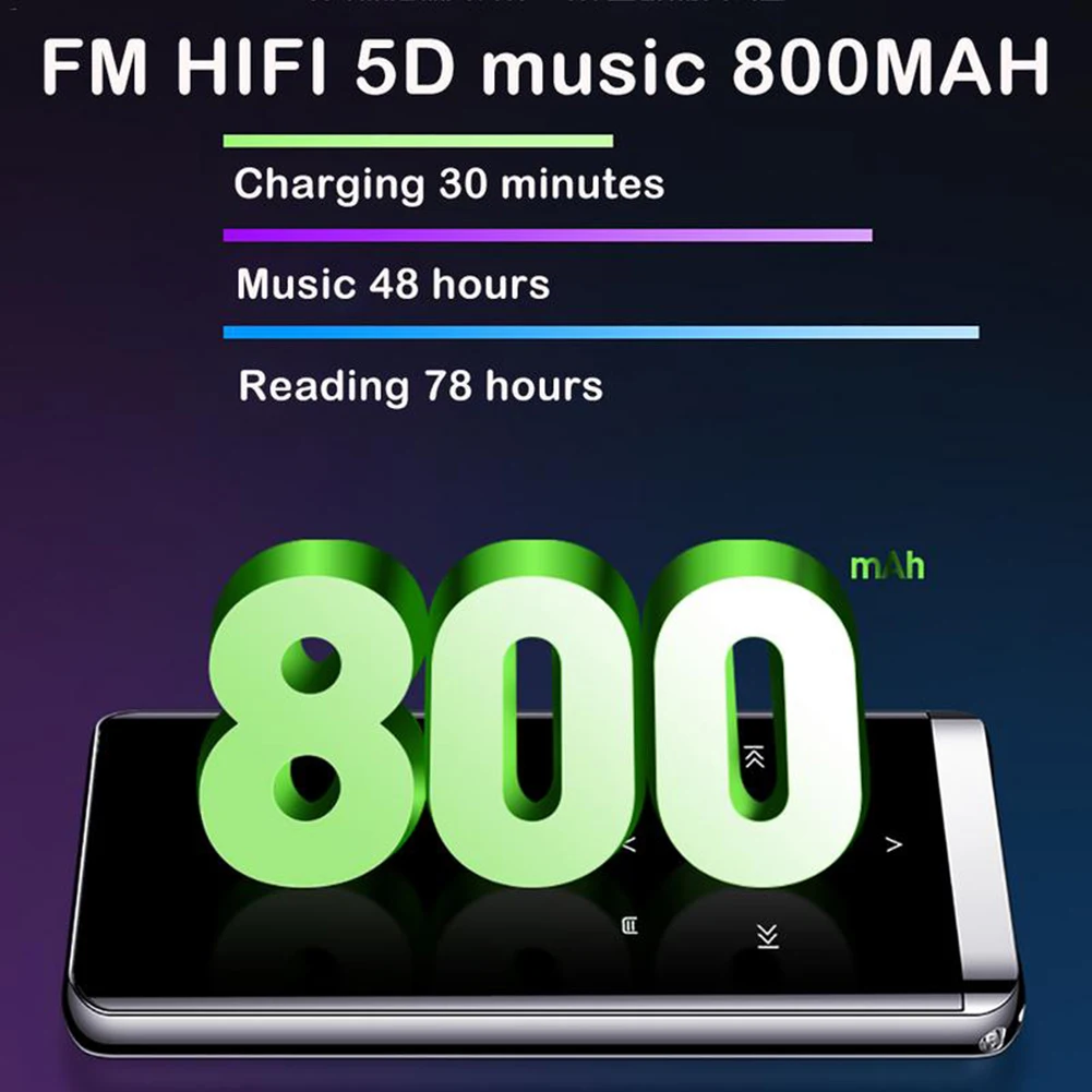 MP4 плеер ультра тонкий портативный сенсорный экран без потерь HIFI цветной дисплей Bluetooth Lyrics Synchron FM радио музыка слушать мини M13