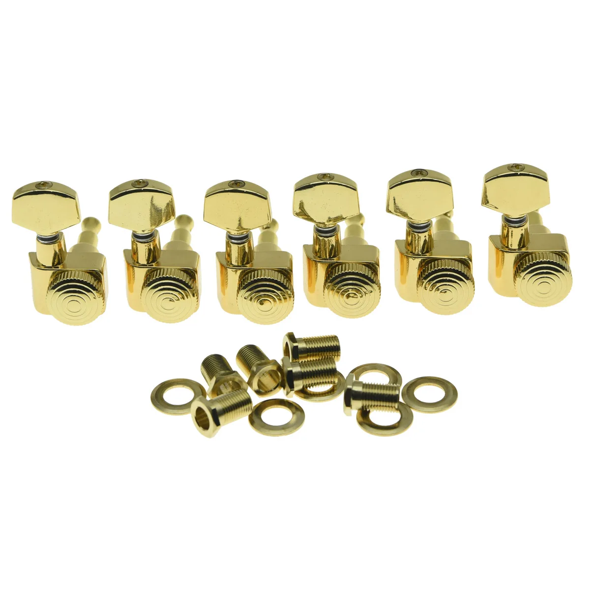 KAISH Gold 6 Inline 2 Pin Locking Tuning Keys Pegs Tuners Fits USA ST TL | Спорт и развлечения