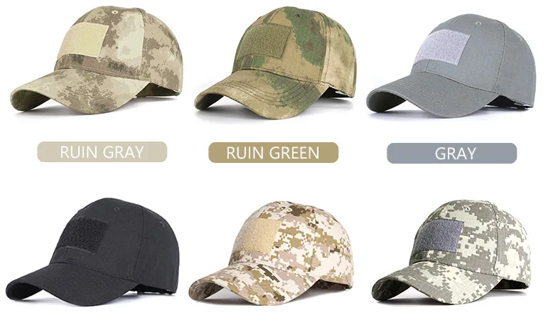 17 Colors Camo Men's gorras Baseball Cap Male Bone Masculino Dad Hat Trucker New Tactical Men's Cap Camouflage Snapback Hat 2020