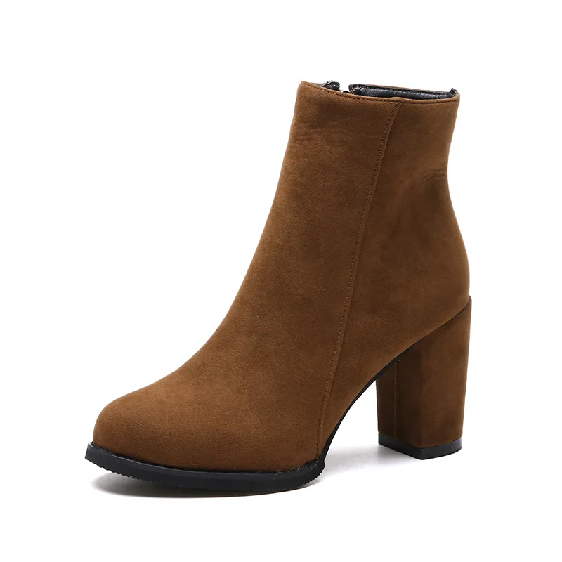 Модные Классические женские ботильоны на высоком каблуке; Botines femeninos de moda; модные удобные повседневные Элегантные женские туфли-лодочки; H12-53