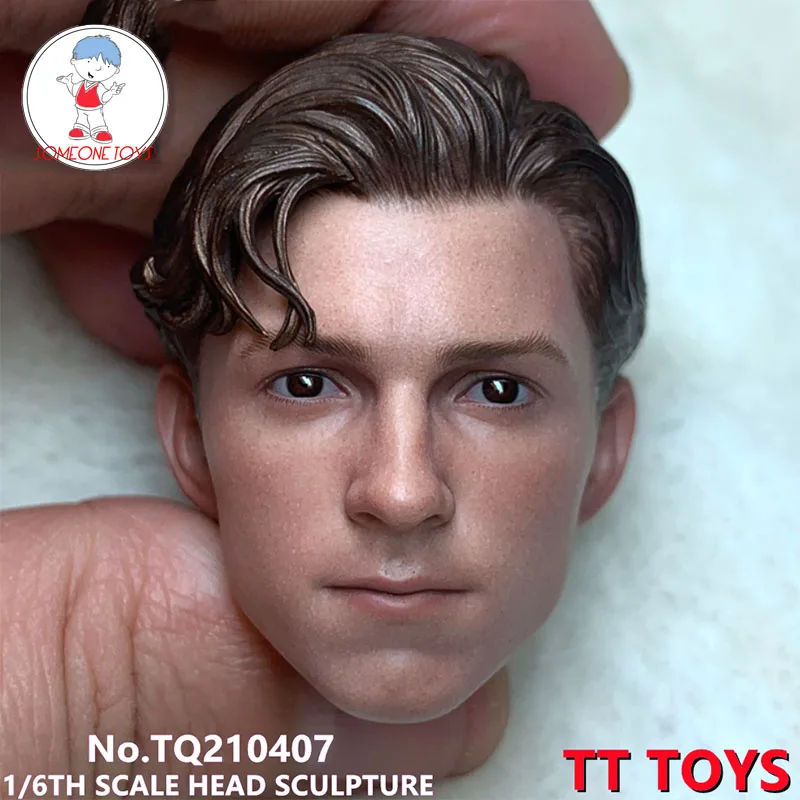 

TTTOYS TQ210407 1/6 Tom Head Sculpt PVC Male Head Carving Male Head Sculpt Peter Parker For 12" DIY Action body doll M32