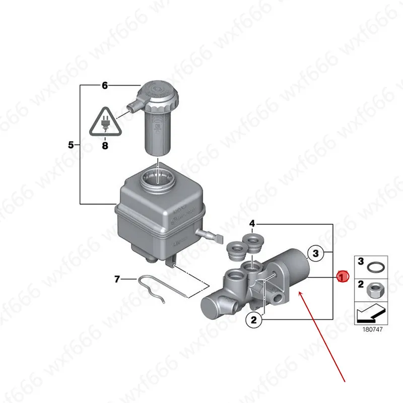 Главный тормозной цилиндр автомобиля подходит для 5 серии 6 серии 520b mw523 525 528 530 535 форвакуумный насос главный тормозной цилиндр