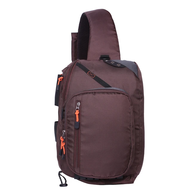 Kylebooker Brown Fly Fishing Sling BackPack Fishing Tackle Storage