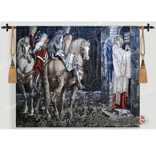 Европейский средневековый стиль гобелен хлопок жаккард Классический текстильное одеяло роскошные украшения Искусство рыцарь возврат 120*100 см