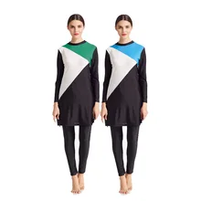 Мусульманский купальный костюм Burkinis, Женский мусульманский купальный костюм, скромный купальный костюм с полным покрытием для женщин, мусульманский женский купальный костюм