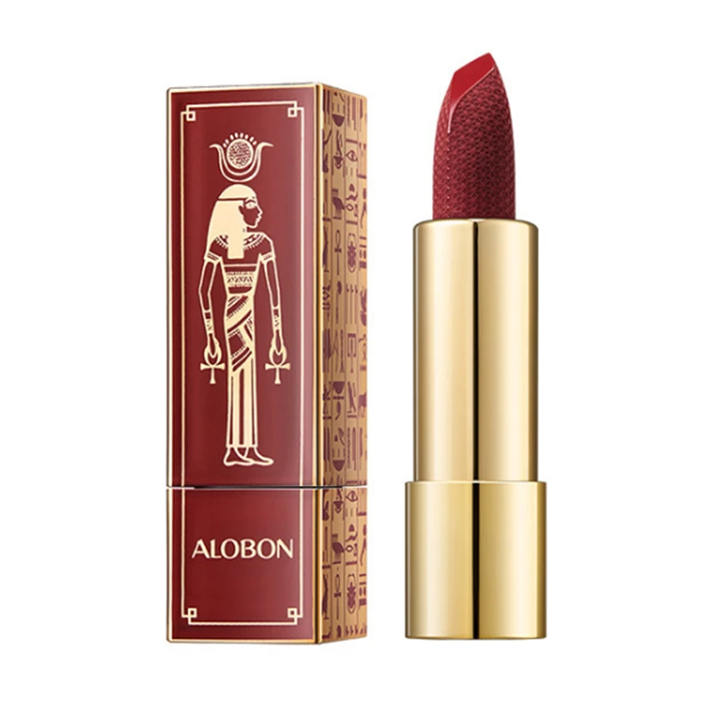 Matte velvet texture lipstick water color lock moisturizing lipstick easy to color non-stick cup Egyptian style makeup Matte velvet texture lipstick water color lock moisturizing lipstick easy to color non-stick cup Egyptian style makeup
