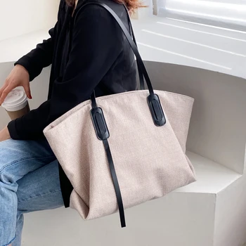 

Luxury Large Capacity Women Canvas Handbags Messenger Bags Fashion Designer Shoulder Bag High Quality Ladies Casual Big Tote Bag
