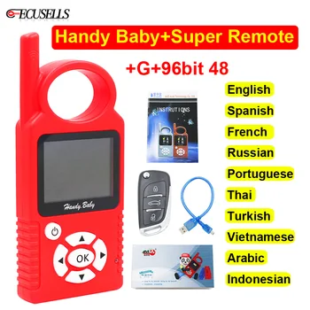 

V9.0.5 JMD Handy Baby Hand-held Car Key Copier Auto Key Programmer for 4D/46/48/G/King/Red Chip with G/96 bit 48 + Super Remote
