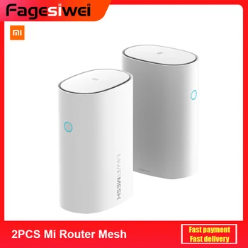 

2PCS Xiaomi Mi Router Mesh 2.4 5GHz WiFi Router High Speed 4 Core CPU 256MB Gigabit Power 4 Signal Amplifiers for Smart Home