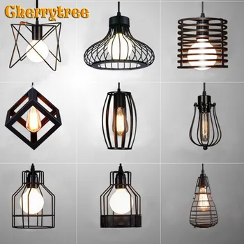 

Pendant lights Vintage Hanging Lamp modern nordic loft metal industrial lamp cage retro Dining Room loft decor light fixtures