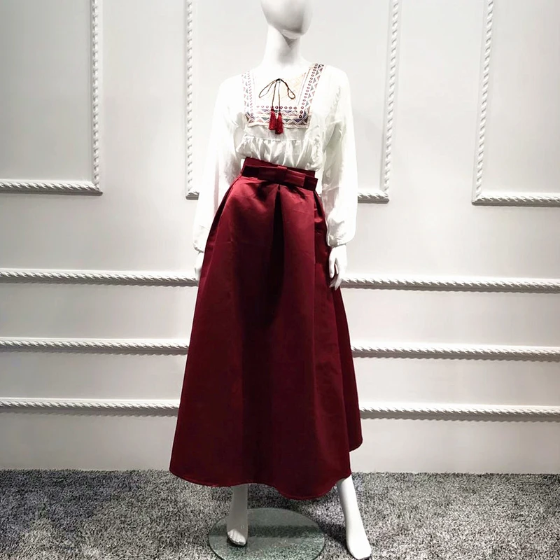 Большие размеры, макси юбки Faldas Mujer Moda, Абая для мусульман, Дубай, длинная Плиссированная макси юбка с высокой талией, женские юбки Jupe Longue Femme