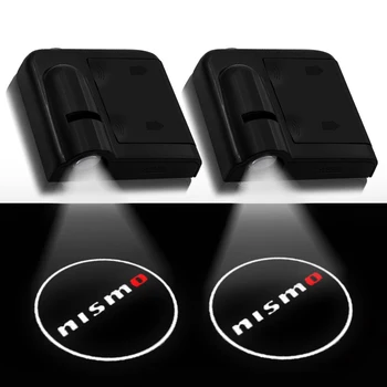 

2pcs LED Car Door Welcome Light Logo Accessories For NISMO Nissans Tiida Teana Skyline Juke X-trail Almera Qashqai Auto Gadget