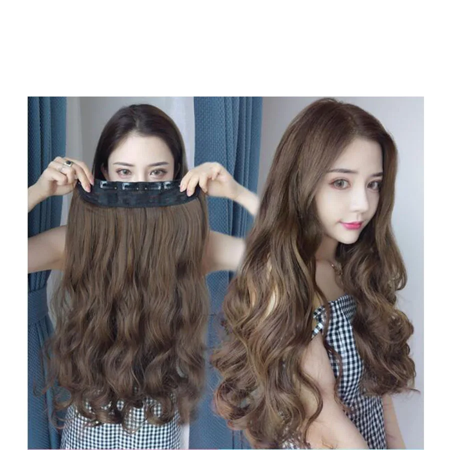 Wig Women Long Curly Hair Big Wave Natural Long Hair Straight Hair
