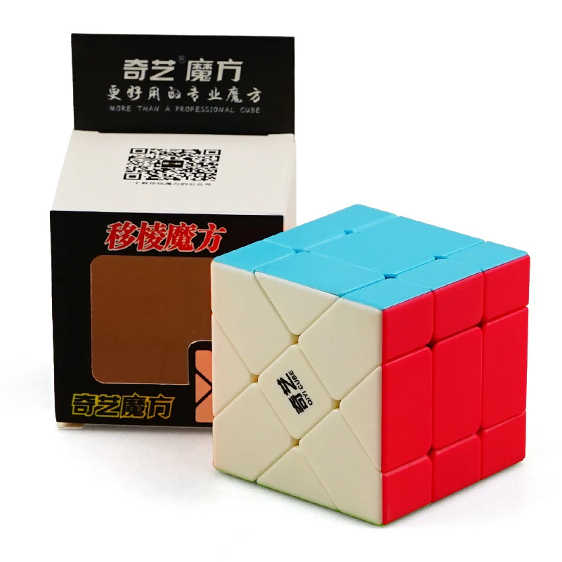 QiYi Fisher Cube 3x3x3 скорость для шаров волшебная игрушка антистрессовый куб головоломка красочный Neo Cubo Magico образование детей магнитная игрушка - Цвет: Colorful Fisher