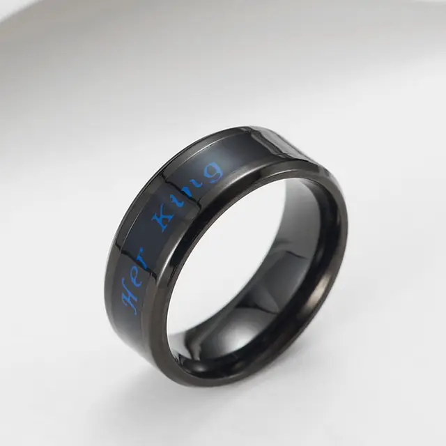 Body Temperature Sense Titanium Steel Ring Viking Letter Smart Rings For Men  Women Couple Finger Jewelry Gift - Rings - AliExpress