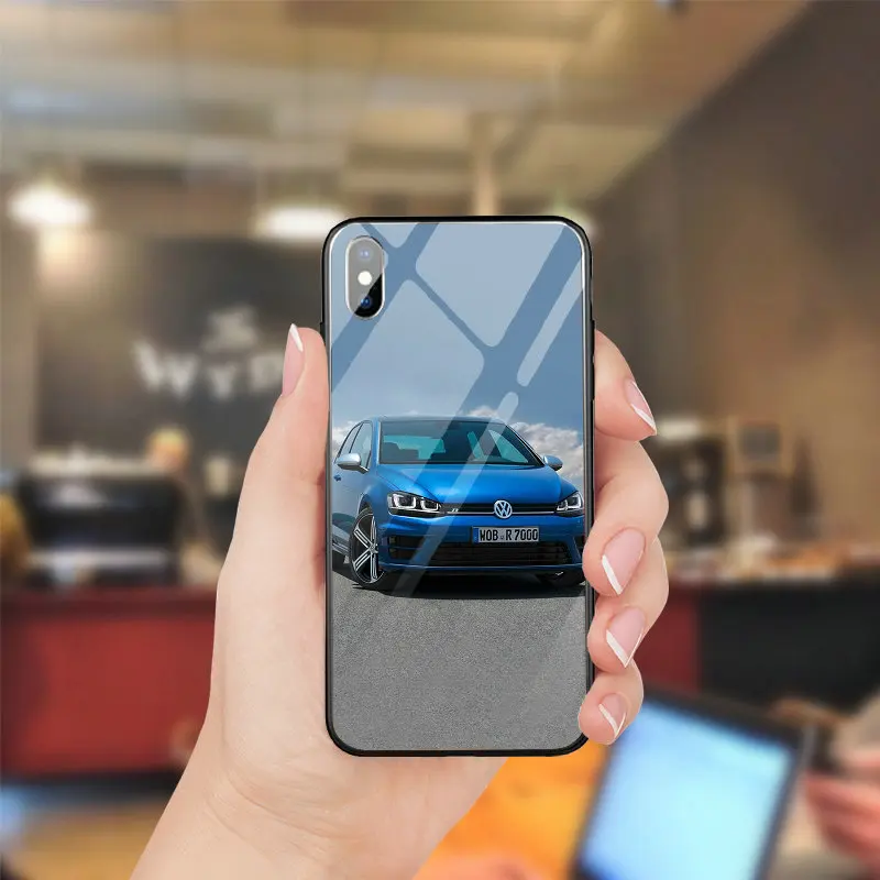 Для iPhone 5 5S SE 7 6S 6 8 Plus X XR XS Max чехол из закаленного стекла чехол для телефона Golf 7 Gti Edition 40 Clubsport