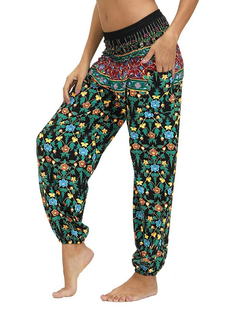 Hippie Aladdin Indian Harem Yoga Pants Womens Boho Gypsy Baggy Palazzo Trousers 
