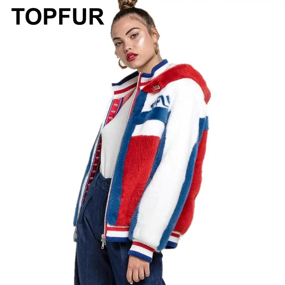 Верхняя одежда из натурального меха Весенняя коллекция пальто норки с капюшоном