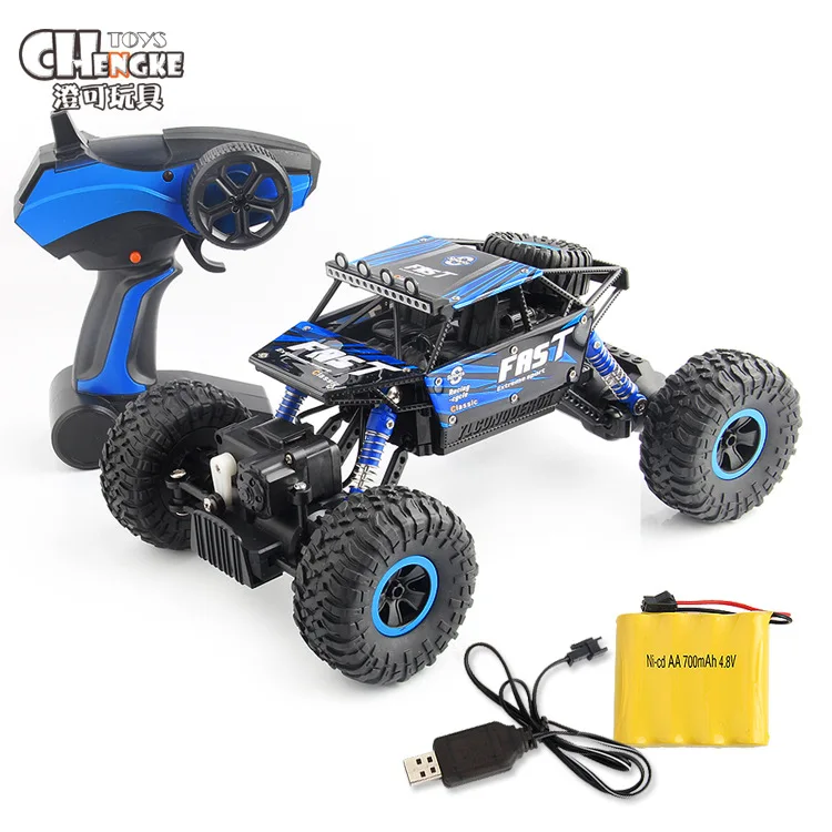 4WD RC Monster Truck внедорожник 2,4G пульт дистанционного управления Buggy Crawler автомобиль детские игрушки подарок для детей 17dec13 - Цвет: Синий