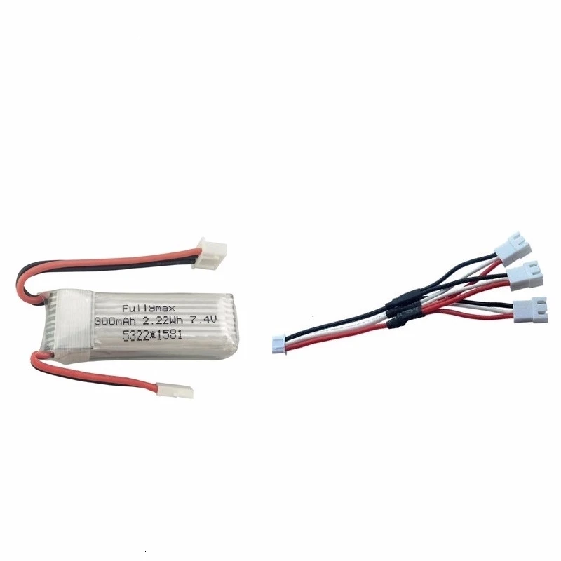 7,4 V 300mAh Lipo зарядное устройство наборы для XK DHC-2 A600 A700 A800 A430 2s 30C 7,4 v lipo батарея для WLToys F959 RC Самолет RTF - Цвет: Красный