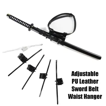 

Unisex PU Leather Sword Belt Waist Hanger Holster Hanging Belt Dancewear Cosplay Kit Animation Show Buckle Strap Accessories