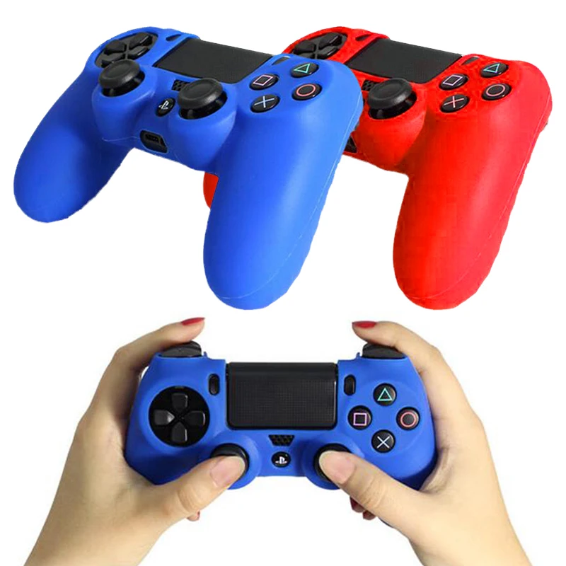 Бесплатная доставка 1 шт. силиконовый чехол рукав защитный для PS4 контроллер Double