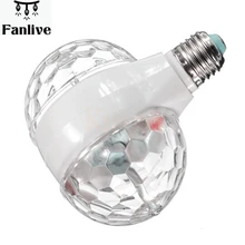 60 шт. E27 AC85V-260V красочные Авто вращающийся RGB Кристалл сценический свет Волшебные Двойные шары лазерный свет DJ вечерние диско Эффект лампы