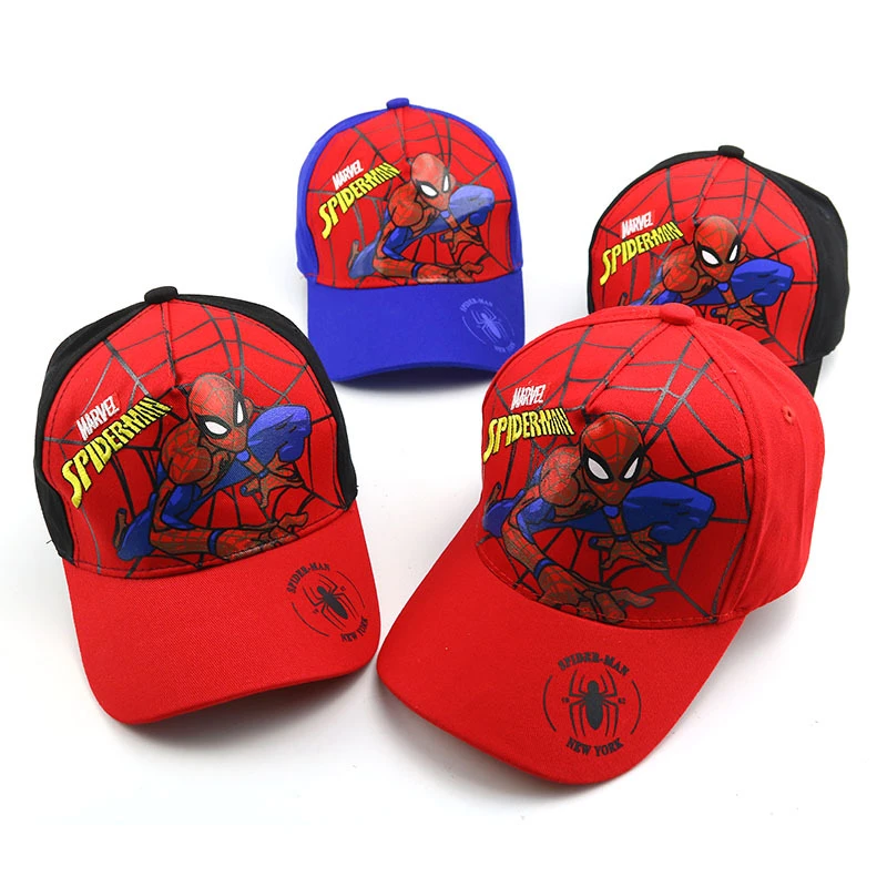 SPIDER-MAN, детская бейсбольная кепка, детские шапки для мальчиков и девочек, кепка с рисунком Человека-паука, хлопковая Кепка с вышивкой в стиле хип-хоп, бейсболка для папы