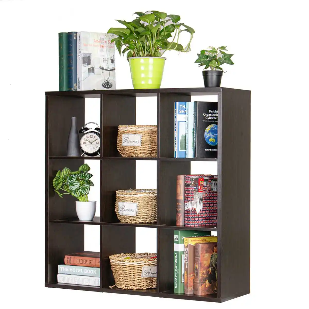 3 Layer 9 Shelf Books Storage Rack Student Kids Cube Bookcase Home DIY Shelf