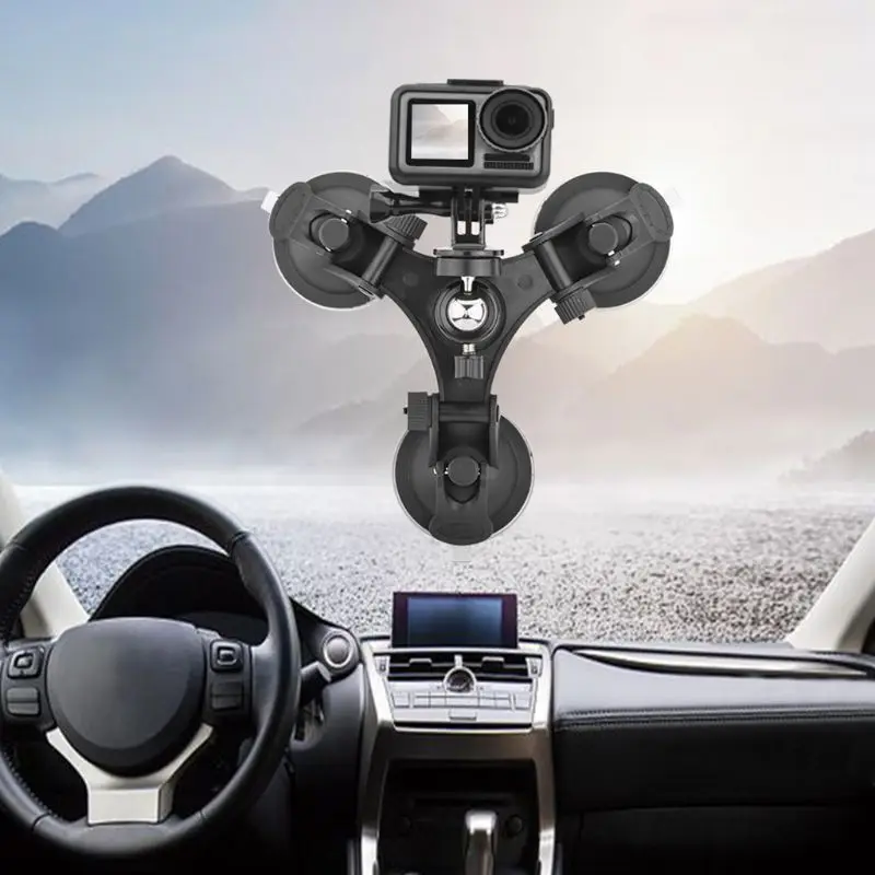 Black Durable Car Suction Cup Sucker Bracket Stand Holder Support for DJI Osmo Action Sports Camera Accessories Black Durable Car Suction Cup Sucker Bracket Stand Holder Support for DJI Osmo Action Sports Camera Accessories