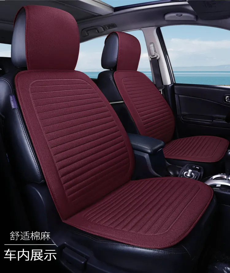 Flax Car Seat Cover Protector Linen Front Cushion Pad Mat Backrest For LEXUS LS500H LX570 NX200 RX270 RX350 RX330 Auto Interior |