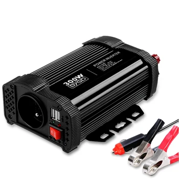 

BYGD Power Inverter 300W 12V DC to 220V-240V AC Converter with EU socket and 2x1.0A USB Ports Car Inverter