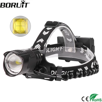 SALE PRICE ❤️ BORUiT XHP90.2 LED Powerful Headlamp 5000LM 3-Mode Zoom Headlight Rechargeable 18650 Power Bank Waterproof Camping Head Torch - discount item 24% OFF Lights & Lighting